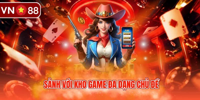 Sảnh với kho game đa dạng chủ đề 